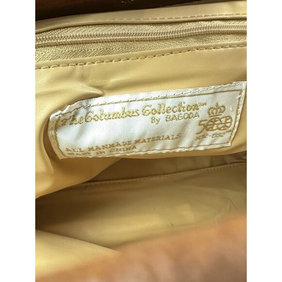 The Columbus Collection By Bagoda Vtg Map Print Travel Luggage Satchel Gladstone - Picture 8 of 16